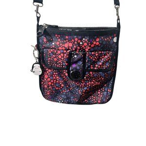 Kipling Grilla Grirlz Black/Red Polka Dot Crossbody Bag Adjustable Strap NWOT